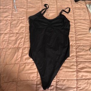 Nordstrom Black Spaghetti Strap Bodysuit